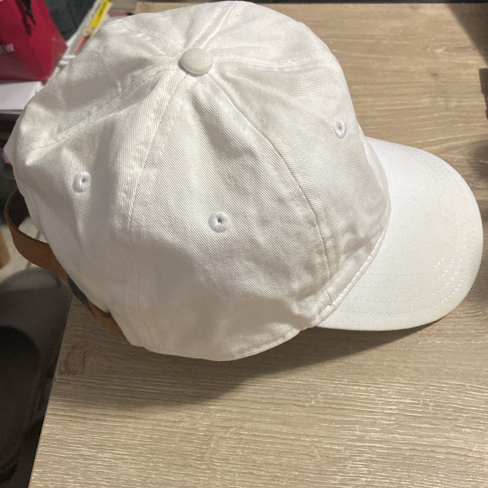 SixHundredFour White Cap with Black Embroidered Designer Tag - Picture 4 of 11